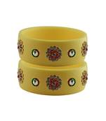 Cream Stone Stud Acrylic Bangle with very extra size
