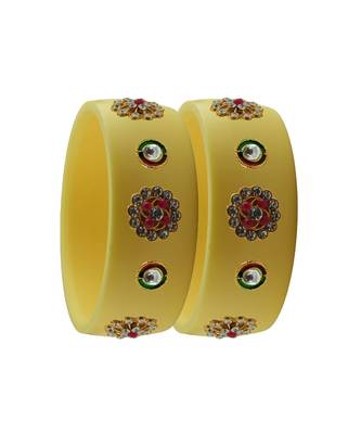 Cream Stone Stud Acrylic Bangle with very extra size 2
