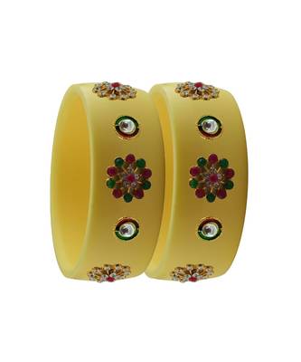 Cream Stone Stud Acrylic Bangle with very extra size 2