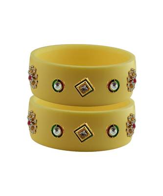 Cream Stone Stud Acrylic Bangle with very extra size 1