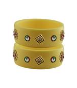 Cream Stone Stud Acrylic Bangle with very extra size