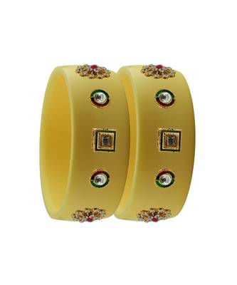 Cream Stone Stud Acrylic Bangle with very extra size 2