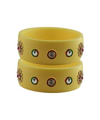 Cream Stone Stud Acrylic Bangle with very extra size 1