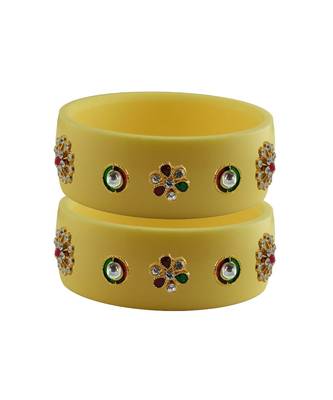 Cream Stone Stud Acrylic Bangle with very extra size 1
