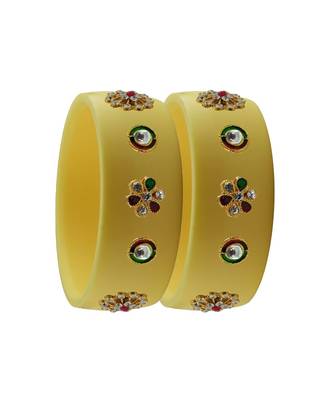 Cream Stone Stud Acrylic Bangle with very extra size 2
