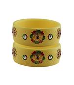 Cream Stone Stud Acrylic Bangle with very extra size