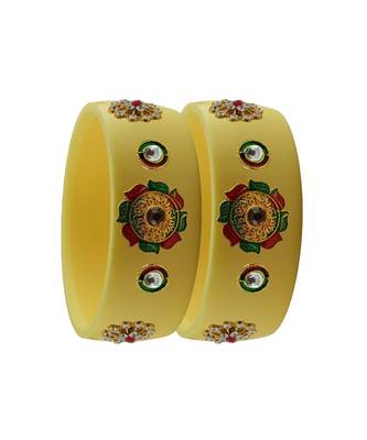 Cream Stone Stud Acrylic Bangle with very extra size 2