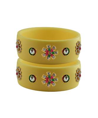 Cream Stone Stud Acrylic Bangle with very extra size 1