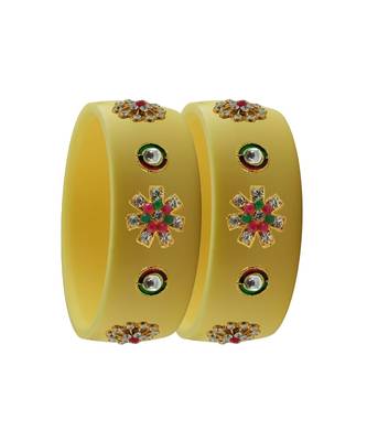 Cream Stone Stud Acrylic Bangle with very extra size 2