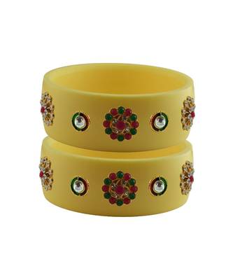 Cream Stone Stud Acrylic Bangle with very extra size 1