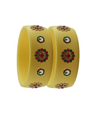 Cream Stone Stud Acrylic Bangle with very extra size 2