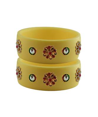 Cream Stone Stud Acrylic Bangle with very extra size 1