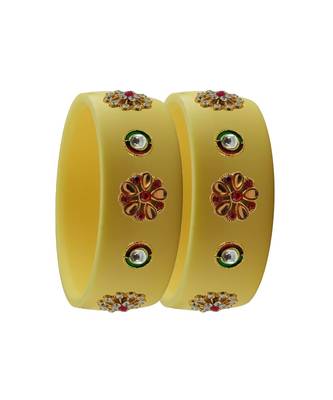 Cream Stone Stud Acrylic Bangle with very extra size 2