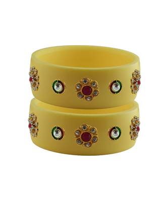 Cream Stone Stud Acrylic Bangle with very extra size 1