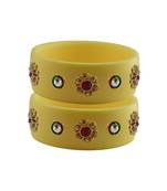 Cream Stone Stud Acrylic Bangle with very extra size