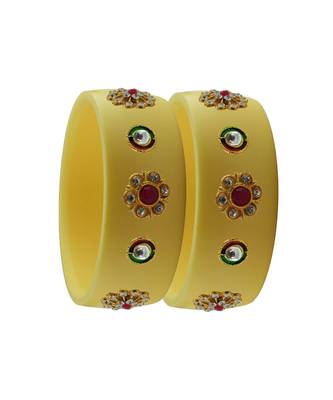 Cream Stone Stud Acrylic Bangle with very extra size 2