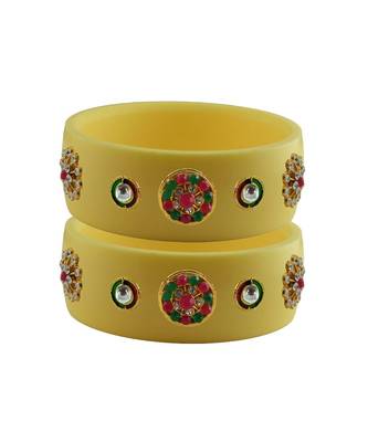 Cream Stone Stud Acrylic Bangle with very extra size 1