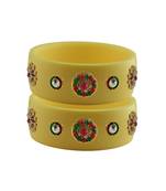 Cream Stone Stud Acrylic Bangle with very extra size