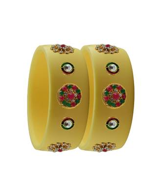 Cream Stone Stud Acrylic Bangle with very extra size 2