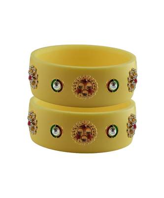 Cream Stone Stud Acrylic Bangle with very extra size 1
