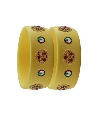 Cream Stone Stud Acrylic Bangle with very extra size 2