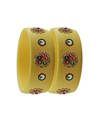 Cream Stone Stud Acrylic Bangle with very extra size 2