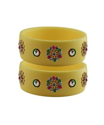 Cream Stone Stud Acrylic Bangle with very extra size 1