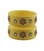 Cream Stone Stud Acrylic Bangle with very extra size