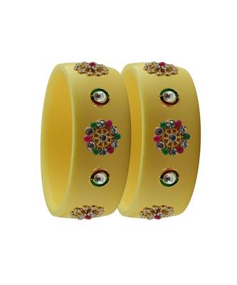 Cream Stone Stud Acrylic Bangle with very extra size 2