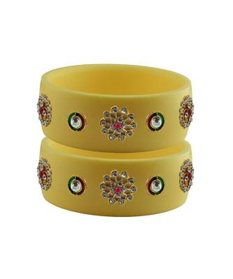 Cream Stone Stud Acrylic Bangle with very extra size 1