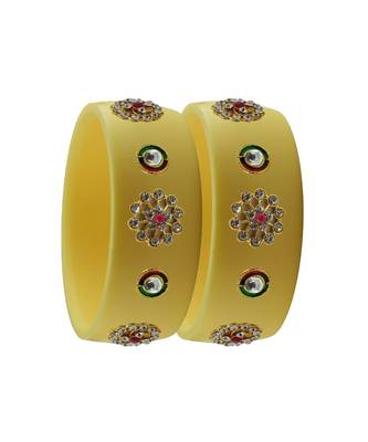 Cream Stone Stud Acrylic Bangle with very extra size 2