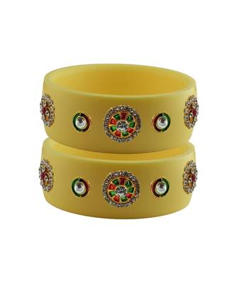 Cream Stone Stud Acrylic Bangle with very extra size 1