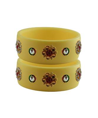 Cream Stone Stud Acrylic Bangle with very extra size 1