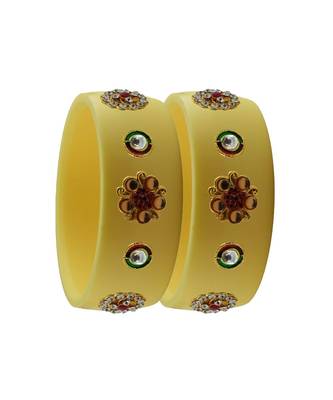 Cream Stone Stud Acrylic Bangle with very extra size 2