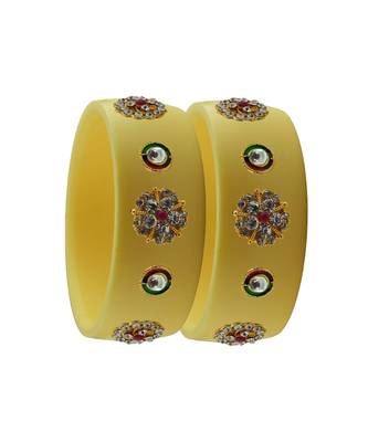Cream Stone Stud Acrylic Bangle with very extra size 2