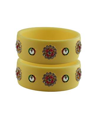 Cream Stone Stud Acrylic Bangle with very extra size 1