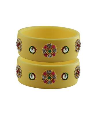 Cream Stone Stud Acrylic Bangle with very extra size 1