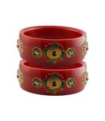 Red Stone Stud Acrylic Bangle with very extra size