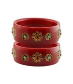 Red Stone Stud Acrylic Bangle with very extra size