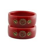Red Stone Stud Acrylic Bangle with very extra size