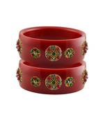 Red Stone Stud Acrylic Bangle with very extra size