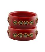 Red Stone Stud Acrylic Bangle with very extra size