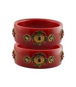 Red Stone Stud Acrylic Bangle with very extra size