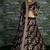 Attractive Black Dori, Zari, and Sequins Embroidered Thai Silk designer lehenga choli designs