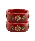 Red Stone Stud Acrylic Bangle with very extra size