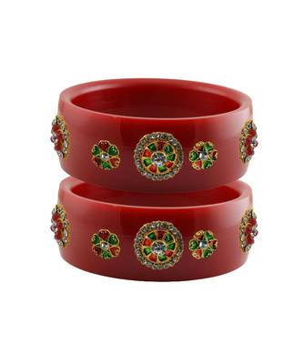 Red Stone Stud Acrylic Bangle with very extra size 1