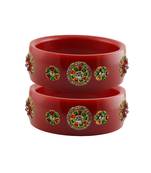 Red Stone Stud Acrylic Bangle with very extra size