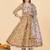 Yellow Hand Work Cotton Anarkali Stitched Kurta Pant With Dupatta