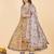 Yellow Hand Work Cotton Anarkali Stitched Kurta Pant With Dupatta