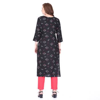 Black printed rayon ethnic-kurtis 2